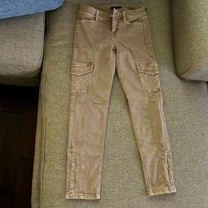 White House Black Market Tan Jeans Slim Ankle, Size 0R